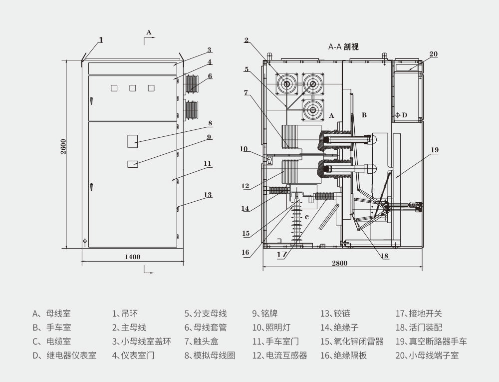 KYN61-40.5型鎧裝移開式交流金屬封閉開關(guān)設(shè)備結(jié)構(gòu)圖.jpg